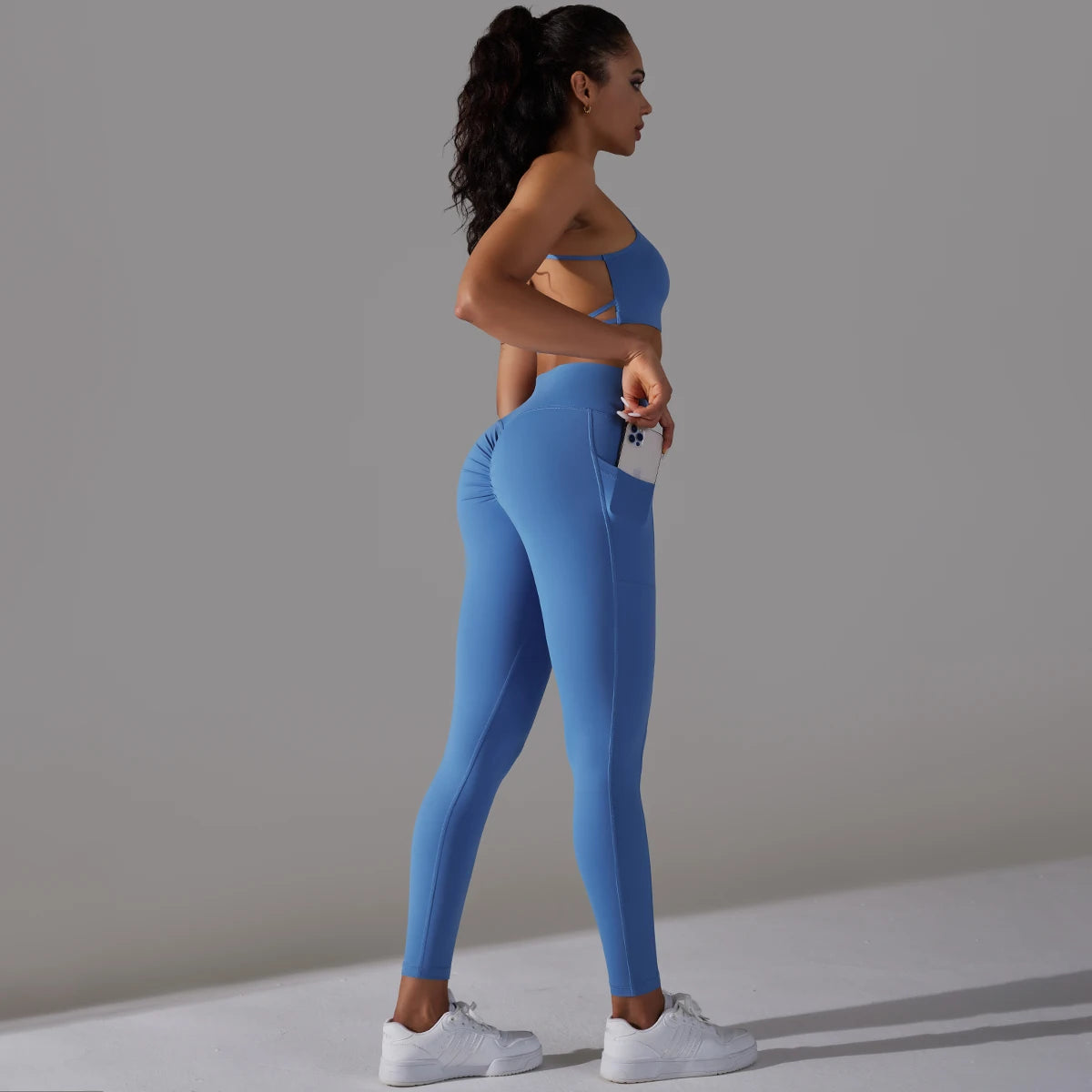 Sexy Yoga Set Women Sports Bra Leggings Set Naked Feel Fitness Booty Lifting Set Gym Clothing Workout Sportswear Tracksuit