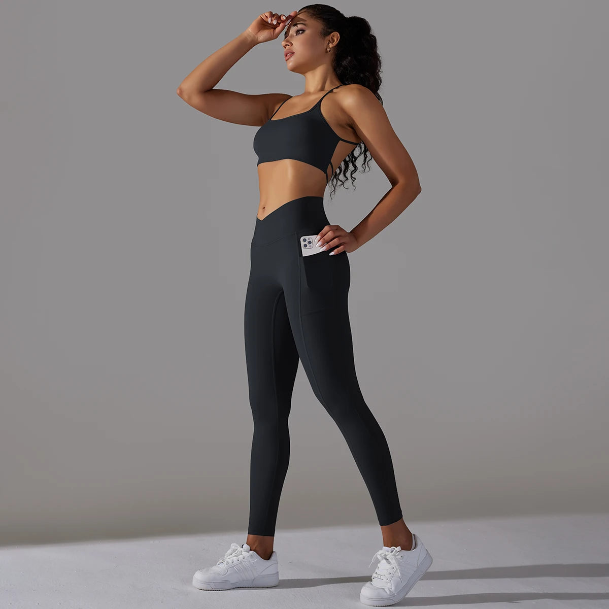 Sexy Yoga Set Women Sports Bra Leggings Set Naked Feel Fitness Booty Lifting Set Gym Clothing Workout Sportswear Tracksuit
