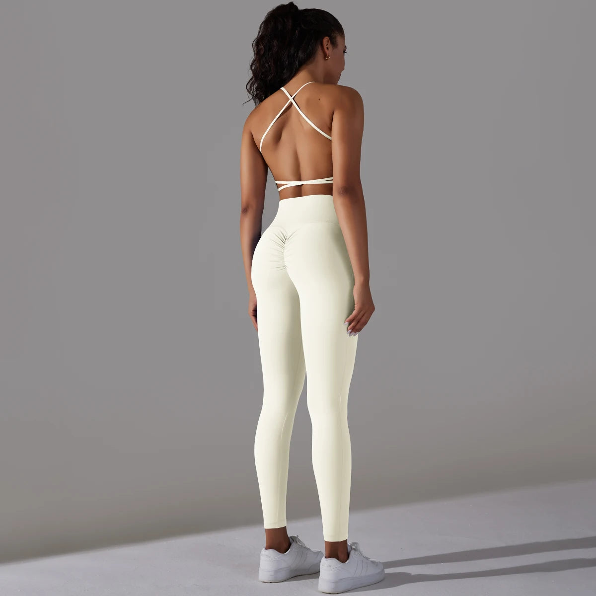 Sexy Yoga Set Women Sports Bra Leggings Set Naked Feel Fitness Booty Lifting Set Gym Clothing Workout Sportswear Tracksuit