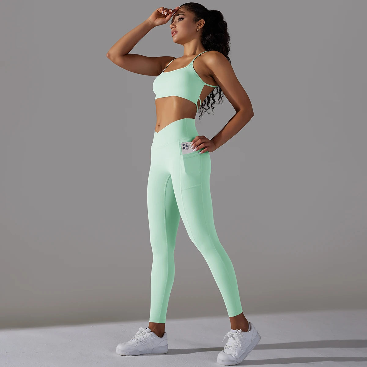 Sexy Yoga Set Women Sports Bra Leggings Set Naked Feel Fitness Booty Lifting Set Gym Clothing Workout Sportswear Tracksuit