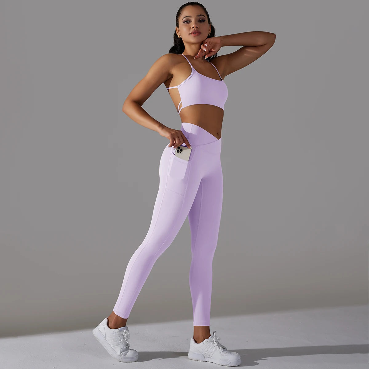Sexy Yoga Set Women Sports Bra Leggings Set Naked Feel Fitness Booty Lifting Set Gym Clothing Workout Sportswear Tracksuit