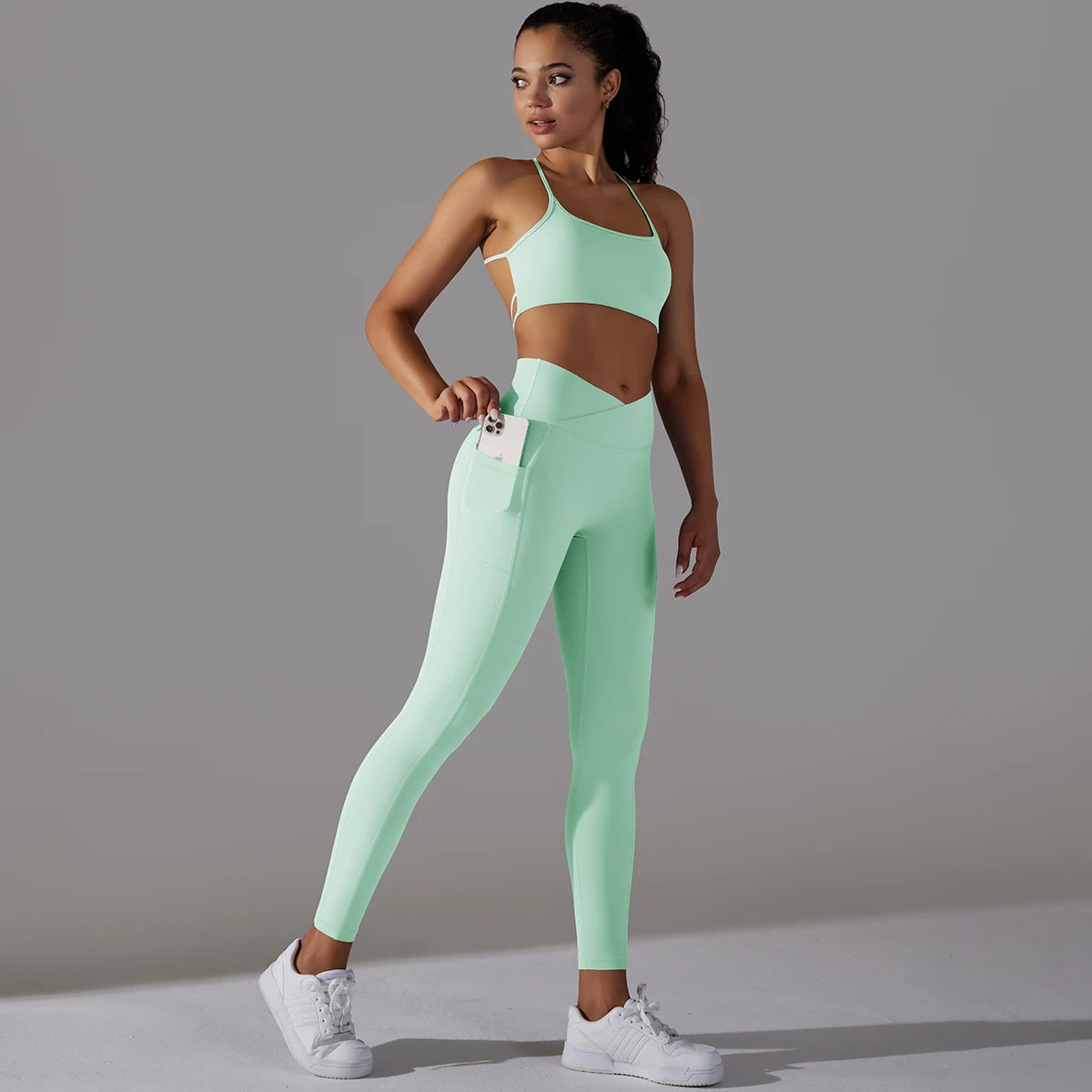 Sexy Yoga Set Women Sports Bra Leggings Set Naked Feel Fitness Booty Lifting Set Gym Clothing Workout Sportswear Tracksuit