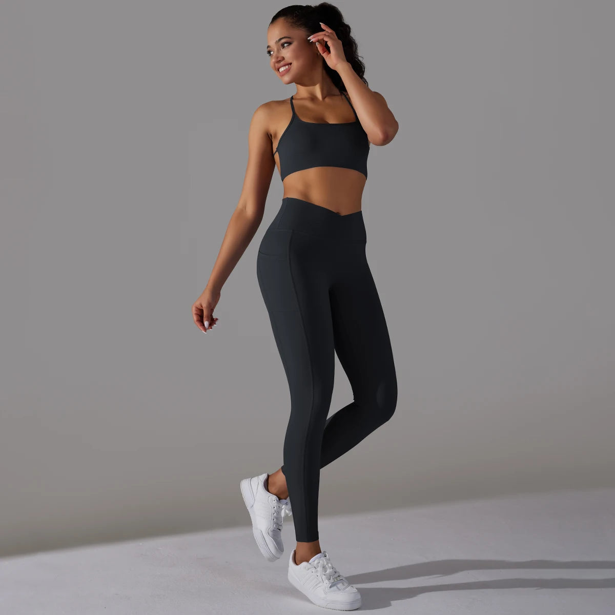 Sexy Yoga Set Women Sports Bra Leggings Set Naked Feel Fitness Booty Lifting Set Gym Clothing Workout Sportswear Tracksuit