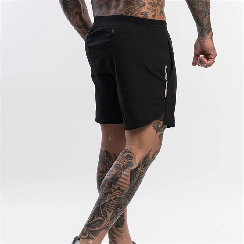 Brand Men Fitness Bodybuilding Gyms Workout  Shorts Man Summer Male Breathable Quick Dry Sportswear Jogger Beach Short Pants