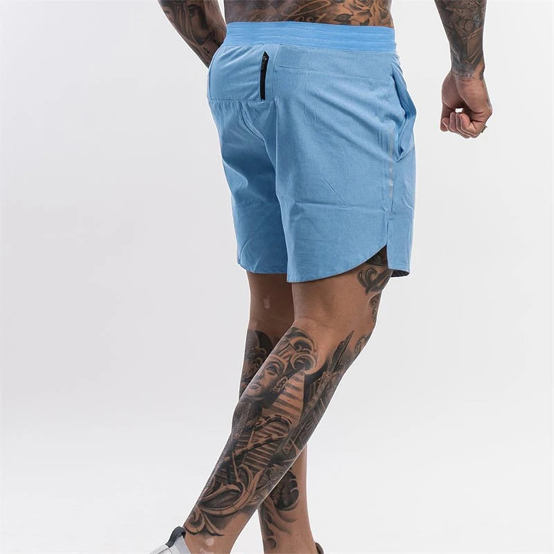Brand Men Fitness Bodybuilding Gyms Workout  Shorts Man Summer Male Breathable Quick Dry Sportswear Jogger Beach Short Pants