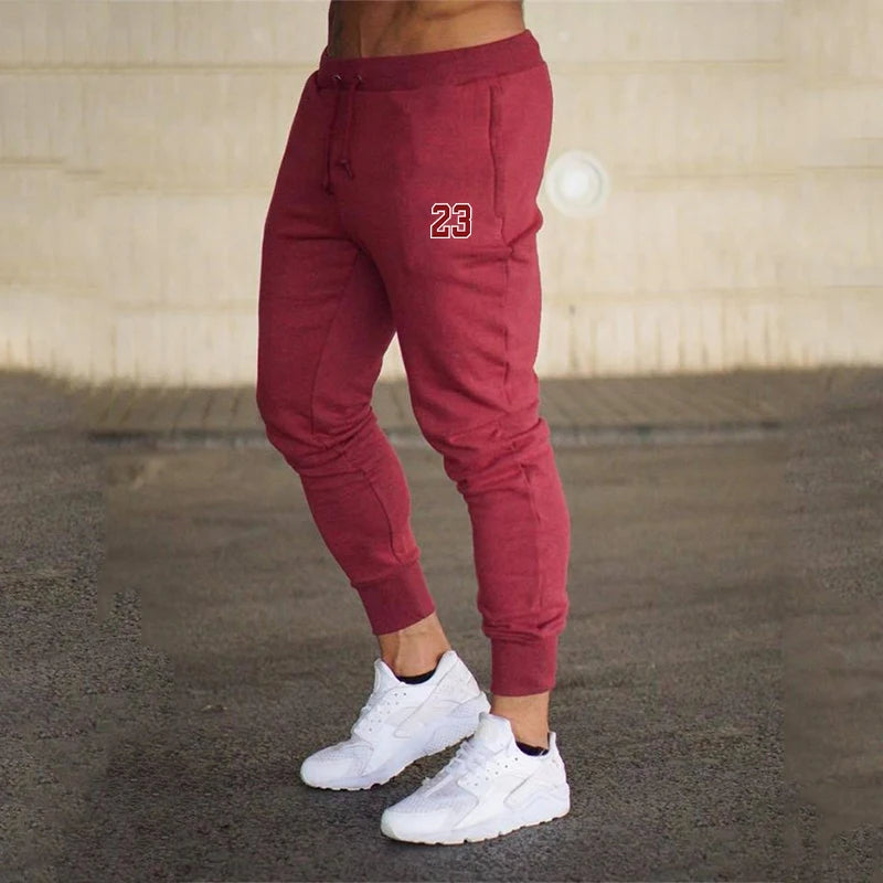 23 Creativity Printed Men Jogging Pants Mens Fitness Joggers Running Pants Man Training Sport Trousers Sportswear Sweatpants