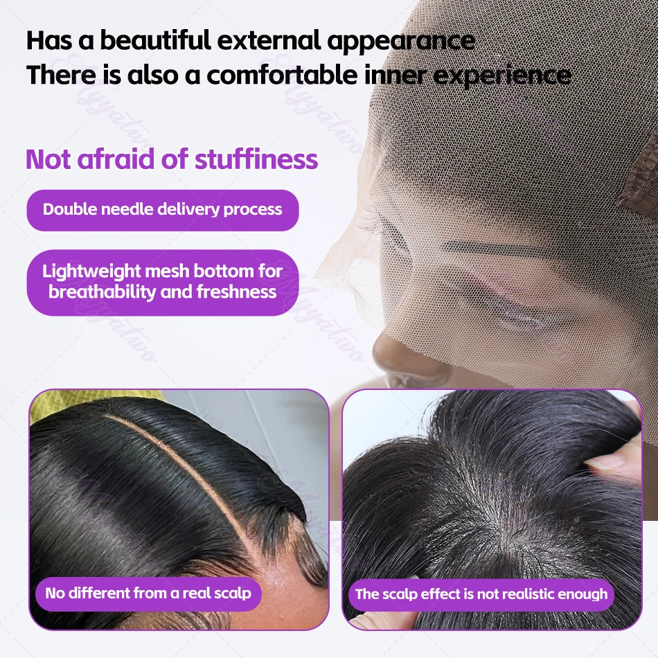 30 40 Inch Bone Straight 13x6 13x7 Transparent Lace Front Wig 250 Density 13x4 HD Lace Frontal Wigs Human Hair 6x6 CLosure Wig