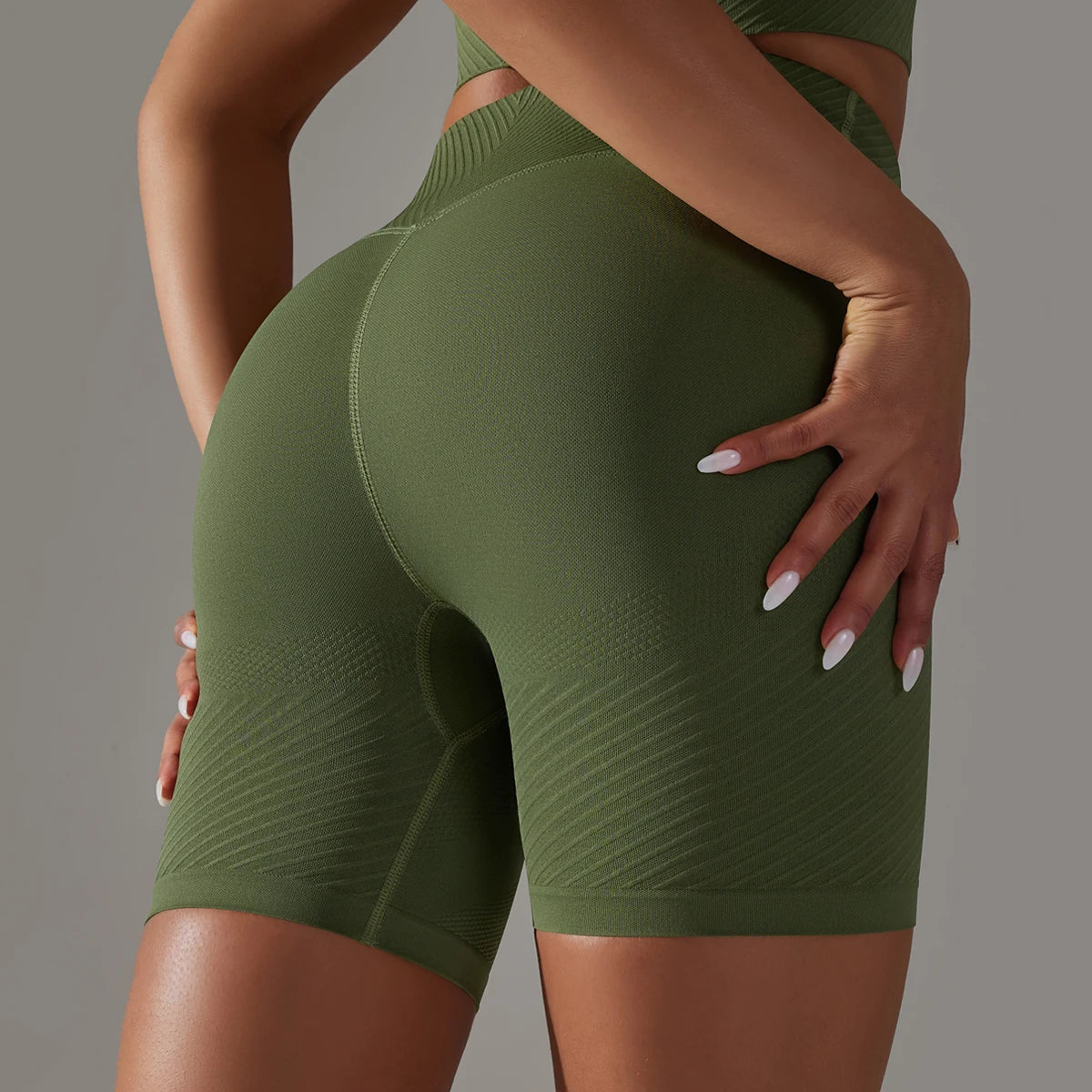 Women Yoga Set Seamless Gym Sportswear Long Seelves High Waist Leggings Sports Clothing Set Fitness Bra Vest Shorts Tracksuit