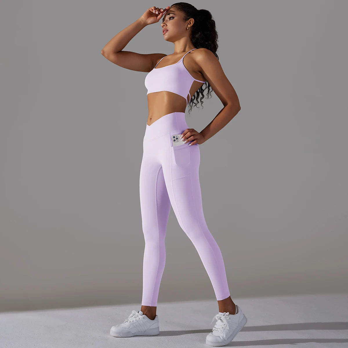 Sexy Yoga Set Women Sports Bra Leggings Set Naked Feel Fitness Booty Lifting Set Gym Clothing Workout Sportswear Tracksuit