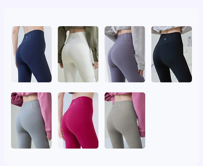 BIVIGAOS 2025 Spring Summer New Plum Red 3D Naked Feeling Sharkskin Leggings Women Slim Sexy Sport Yoga Push Up Fitness Leggings