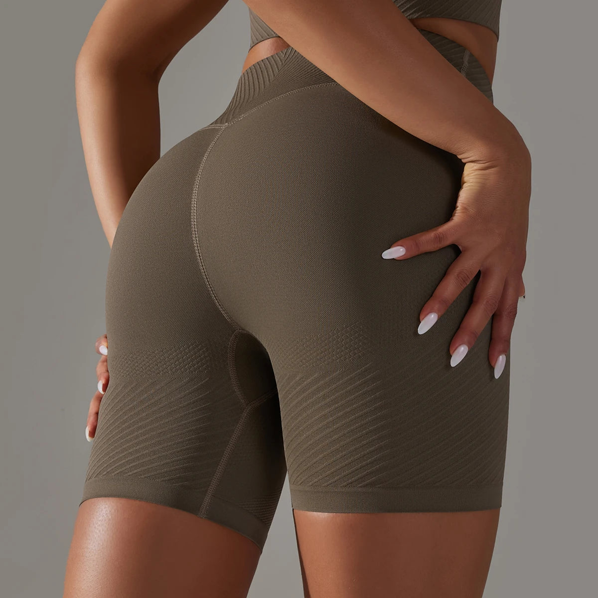 Women Yoga Set Seamless Gym Sportswear Long Seelves High Waist Leggings Sports Clothing Set Fitness Bra Vest Shorts Tracksuit