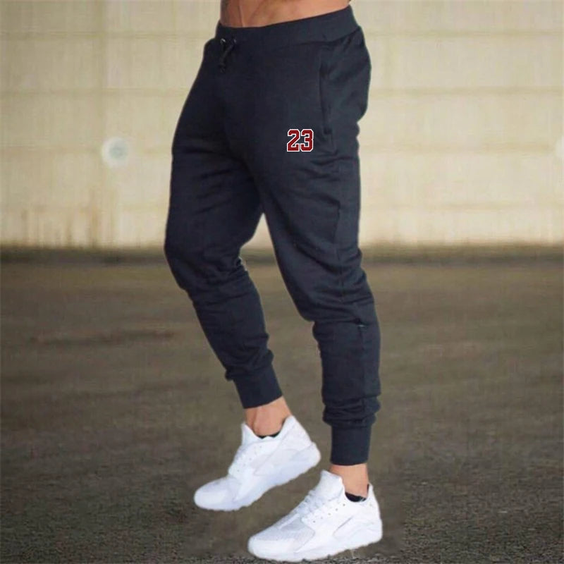 23 Creativity Printed Men Jogging Pants Mens Fitness Joggers Running Pants Man Training Sport Trousers Sportswear Sweatpants
