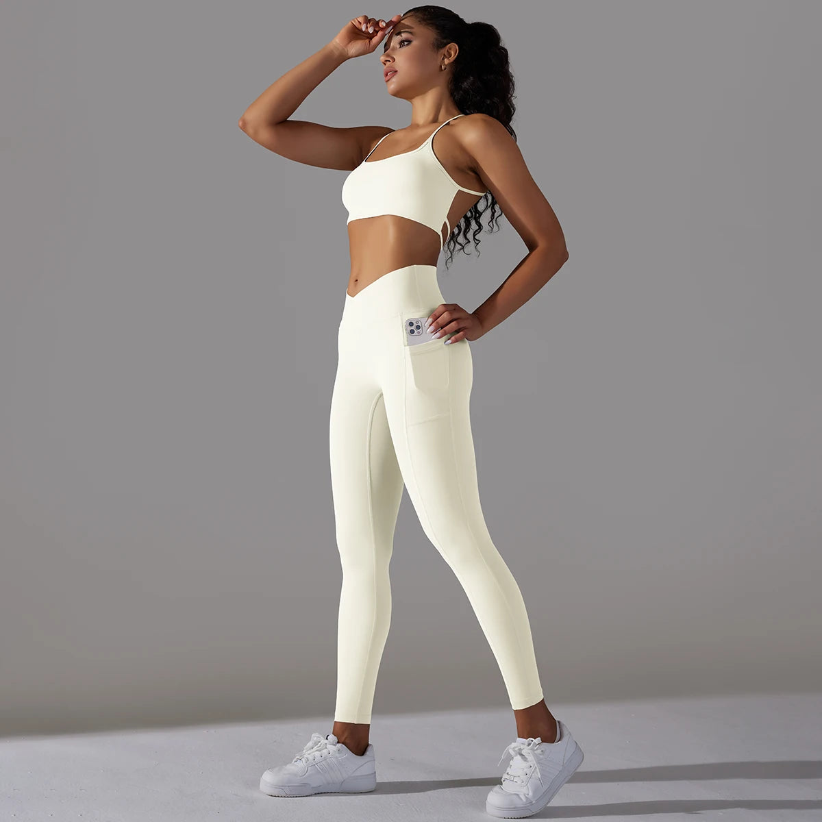Sexy Yoga Set Women Sports Bra Leggings Set Naked Feel Fitness Booty Lifting Set Gym Clothing Workout Sportswear Tracksuit