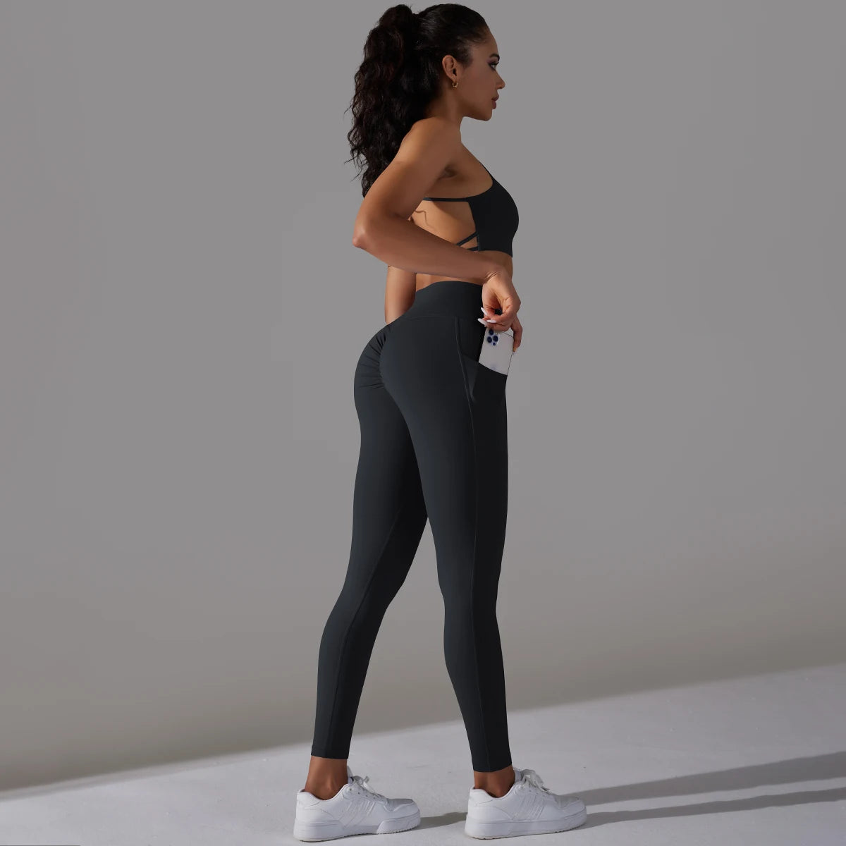 Sexy Yoga Set Women Sports Bra Leggings Set Naked Feel Fitness Booty Lifting Set Gym Clothing Workout Sportswear Tracksuit