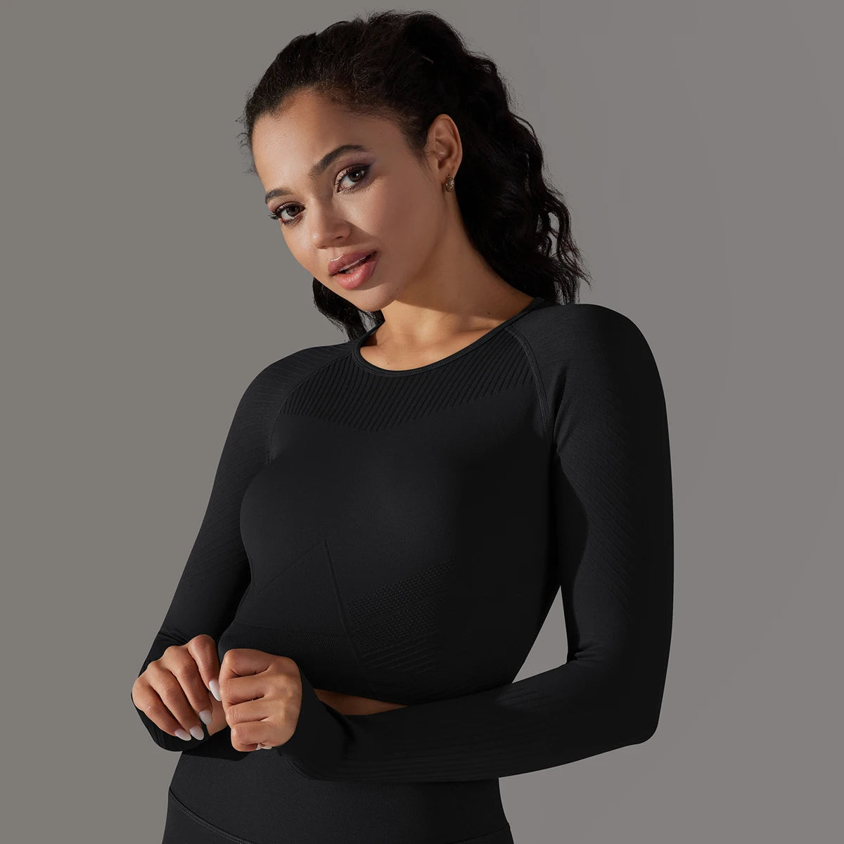 Women Yoga Set Seamless Gym Sportswear Long Seelves High Waist Leggings Sports Clothing Set Fitness Bra Vest Shorts Tracksuit
